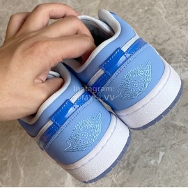 Nike Air Jordan 1 Lace Up Sneakers For Men And Women Blue