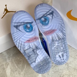 Nike Air Jordan 1 Lace Up Sneakers For Men And Women Blue