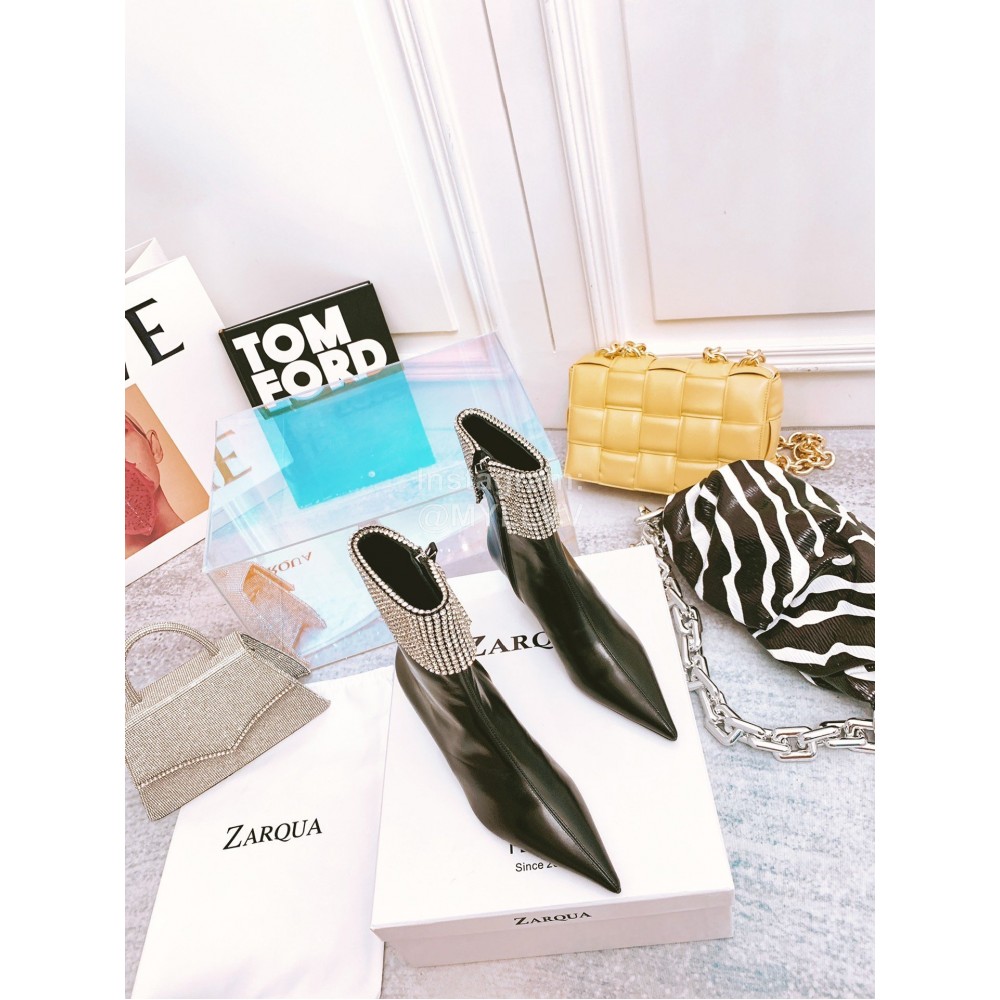 Nina Zarqua Fashion Diamond Calf High Heel Boots For Women Black