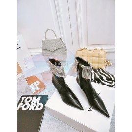 Nina Zarqua Fashion Diamond Calf High Heel Boots For Women Black