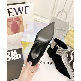 Nina Zarqua Fashion Diamond Velvet High Heel Boots For Women