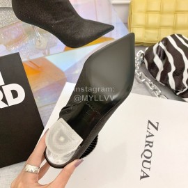 Nina Zarqua Fashion Diamond Pointed High Heel Boots For Women Black