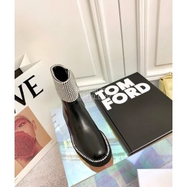 Nina Zarqua Fashion Diamond Calf Short Boots For Women Black