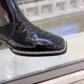 Nina Zarqua Autumn Winter New Leather Chain Boots For Women Black