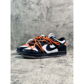 Off White Nike Sb Dunk Leather Sneakers Ct0856-001