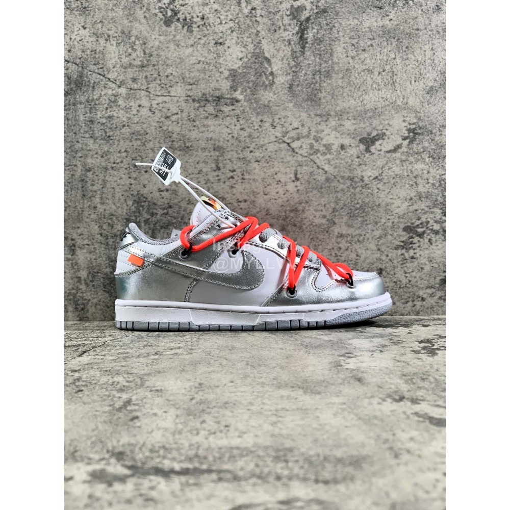 Off White Nike Sb Dunk Leather Sneakers Ct0856-800