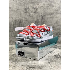 Off White Nike Sb Dunk Leather Sneakers Ct0856-800