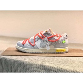 Off White Nk Sb Dunk Low Sneakers For Men And Women Orange Red
