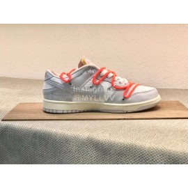 Off White Nk Sb Dunk Low Sneakers For Men And Women Orange Red