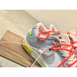 Off White Nk Sb Dunk Low Sneakers For Men And Women Orange Red