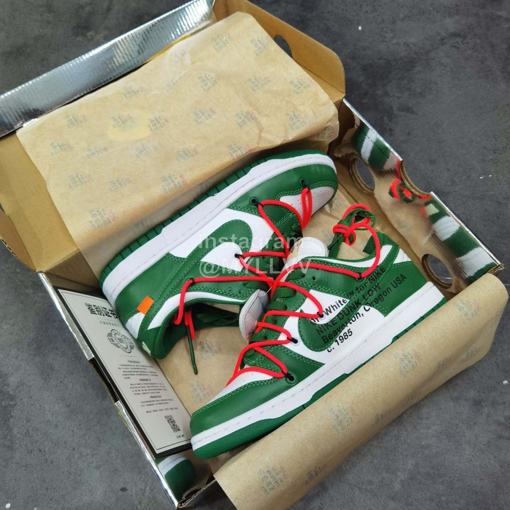 Off White Futura Nk Sb Dunk Ow Sneakers Green