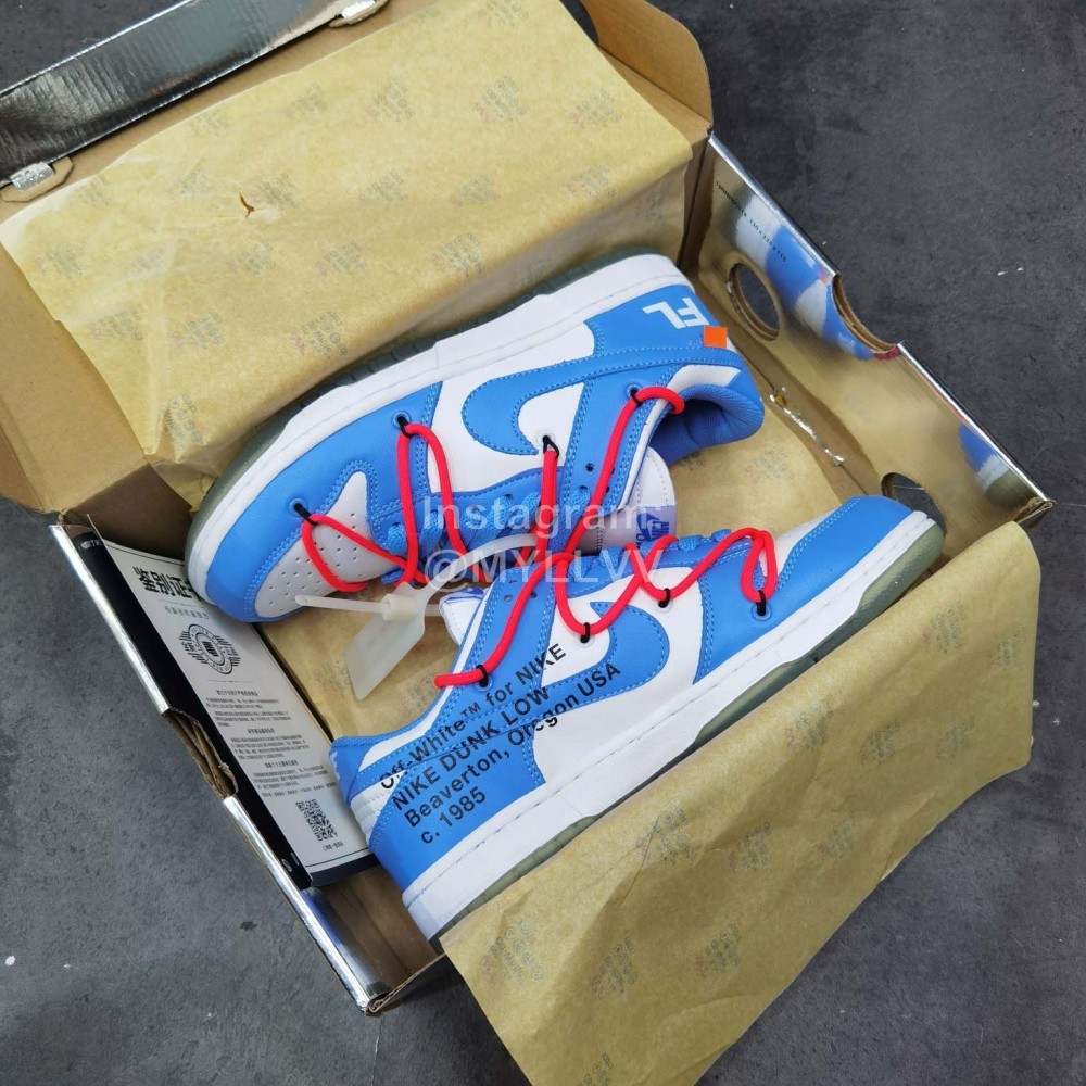 Off White Futura Nk Sb Dunk Ow Sneakers Blue White
