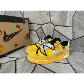 Off White Futura Sb Dunk Sneakers For Men And Women Yellow