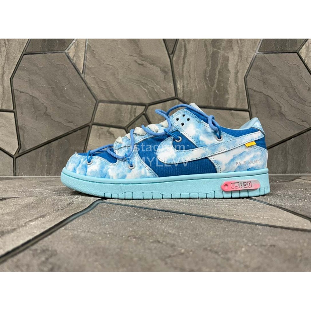 Off White Futura Sb Dunk Sneakers For Men And Women Blue