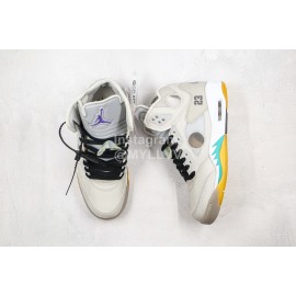 Off White Air Jordan 5 Sneakers For Men And Women Gray
