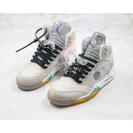 Off White Air Jordan 5 Sneakers For Men And Women Gray