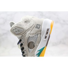 Off White Air Jordan 5 Sneakers For Men And Women Gray