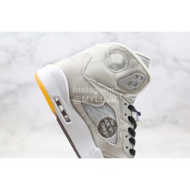 Off White Air Jordan 5 Sneakers For Men And Women Gray