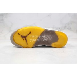 Off White Air Jordan 5 Sneakers For Men And Women Gray