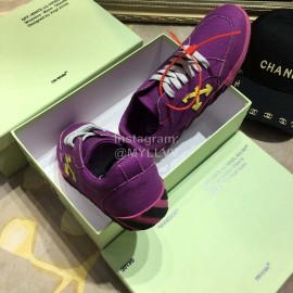 Off White Arrows Casual Canvas Shoes For Men And Women Purple