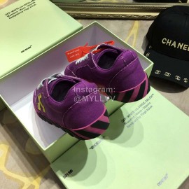 Off White Arrows Casual Canvas Shoes For Men And Women Purple