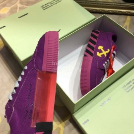 Off White Arrows Casual Canvas Shoes For Men And Women Purple