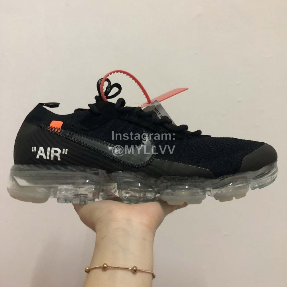 Off White Nike Ow Air Vapor Max Sportshoes Black