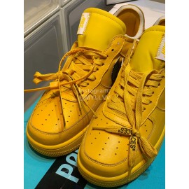 Off White Nike Air Force 1lowuniversity Gold Sneakers For Men And Women