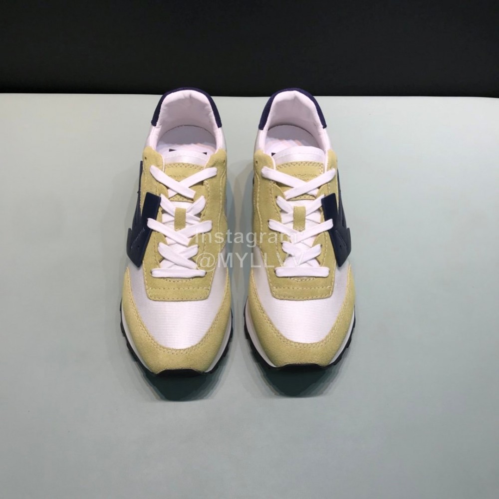 Off White Spring Leather Casual Sneakers For Men And Women Beige