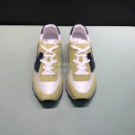 Off White Spring Leather Casual Sneakers For Men And Women Beige