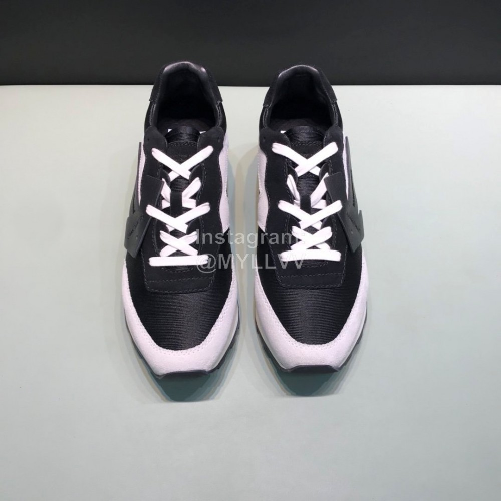Off White Spring Leather Casual Sneakers For Men And Women Black
