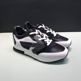 Off White Spring Leather Casual Sneakers For Men And Women Black