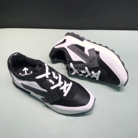 Off White Spring Leather Casual Sneakers For Men And Women Black