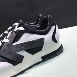 Off White Spring Leather Casual Sneakers For Men And Women Black