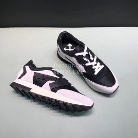 Off White Spring Leather Casual Sneakers For Men And Women Black