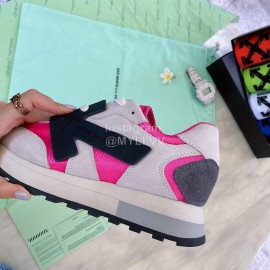 Off White Spring Summer New Sneakers For Men And Women Rose Red