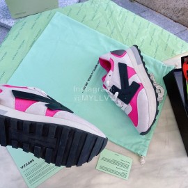 Off White Spring Summer New Sneakers For Men And Women Rose Red