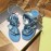 Off White Summer Fashion Ribbon Sandals For Women Blue