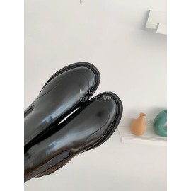 Off White Winter Fashion Calf Chelsea Boots For Women Black