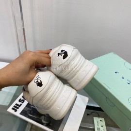 Off White Spring Calf Casual Sneakers For Women White