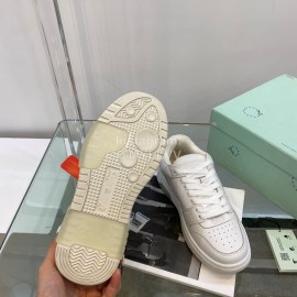 Off White Spring Calf Casual Sneakers For Women White