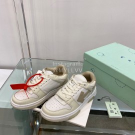 Off White Spring Calf Casual Sneakers For Women