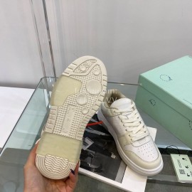 Off White Spring Calf Casual Sneakers For Women