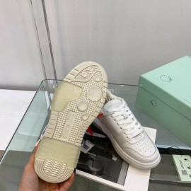 Off White Spring Calf Casual Sneakers For Women Blue