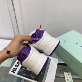 Off White Spring Calf Casual Sneakers For Women Dark Blue