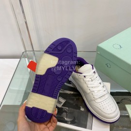 Off White Spring Calf Casual Sneakers For Women Dark Blue