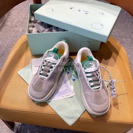 Off White Autumn Winter New Calf Sneakers For Men And Women Gray