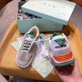 Off White Autumn Winter New Calf Sneakers For Men And Women Gray