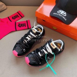 Off White Co Branded With Nike Nylon Mesh Running Shoes For Men And Women Black