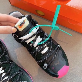 Off White Co Branded With Nike Nylon Mesh Running Shoes For Men And Women Black